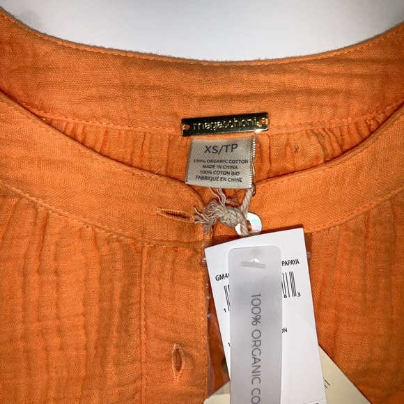Magaschoni 100% Organic Cotton Mandarin Collar From Button XS Dress - Picture 6 of 13